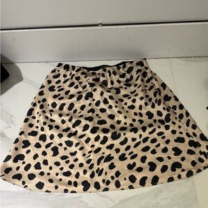 Aqua Black and Tan A-Line Skirt
